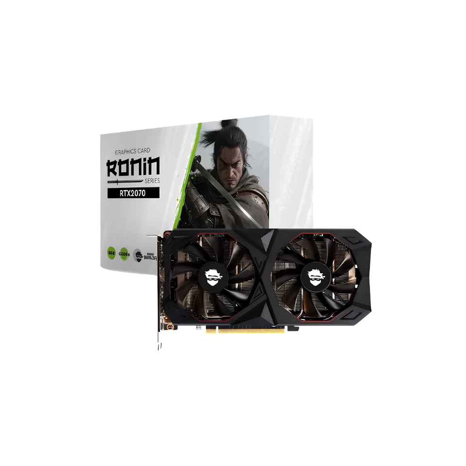 Placa de Vídeo Gamer Ninja NVIDIA GeForce RTX 2070 Ronin, 8GB, GDDR6, Ray Tracing, GN-PV-NVRTX20708D6