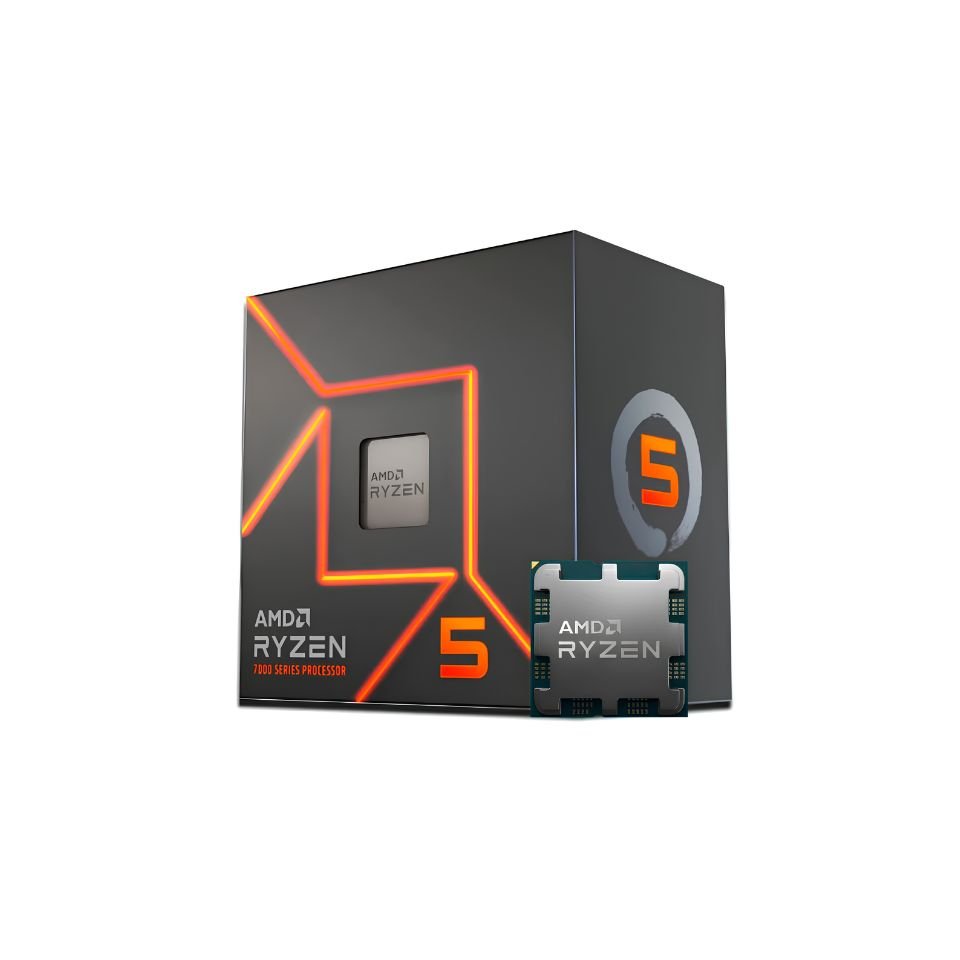 Processador AMD Ryzen 5 7600, 3.8GHz (5.1GHz Max Turbo), Cache 38MB, 6 Núcleos, 12 Threads, AM5, Com Vídeo Integrado - 100-100001015BOX
